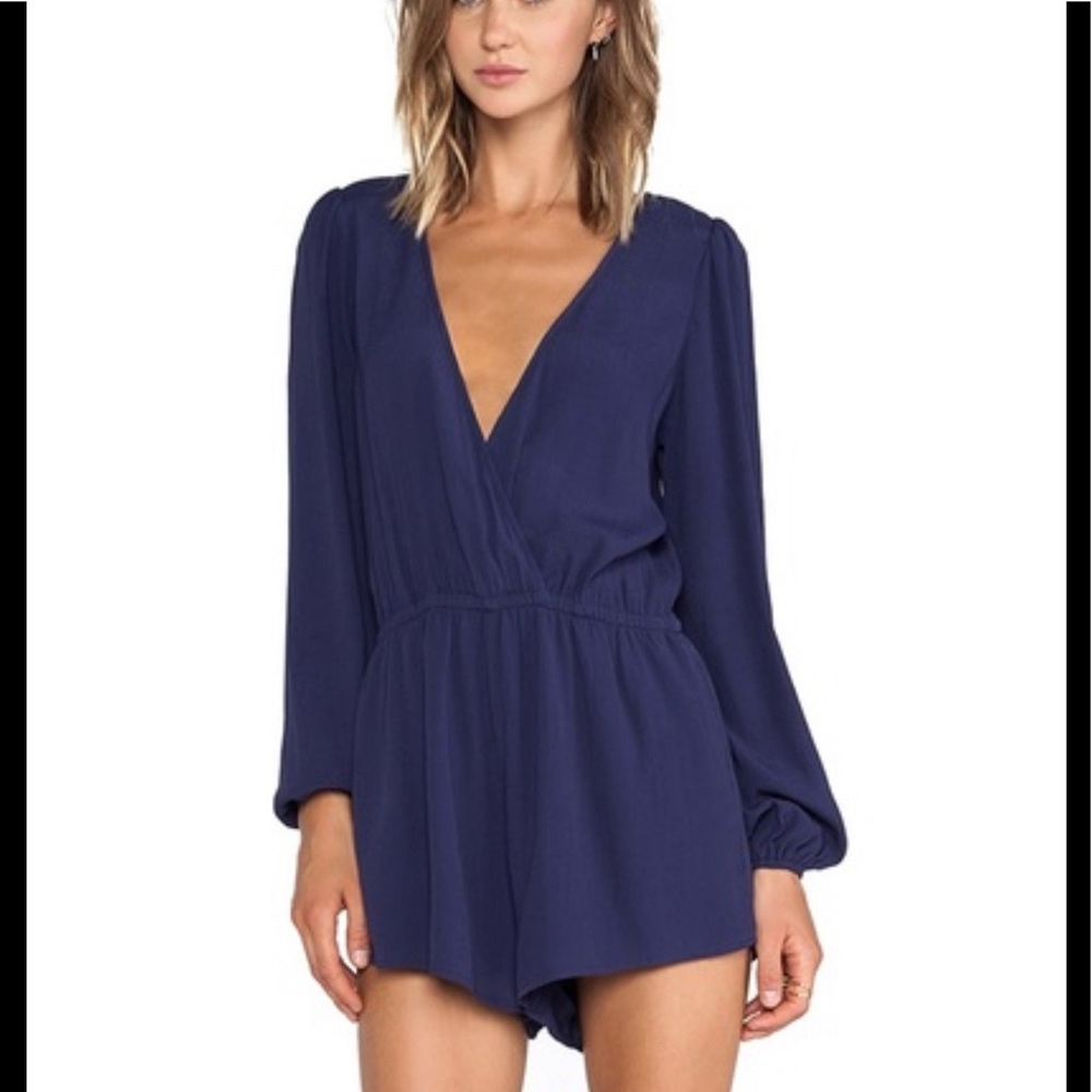 Parker Navy Blue Romper